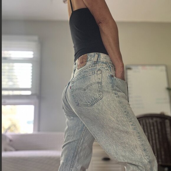 VINTAGE STONEWASH USA LEVIS 🔥 28/28 - Picture 2 of 16